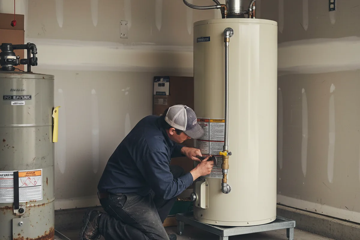 Water heater and shutoff valve replacement in Lewistown